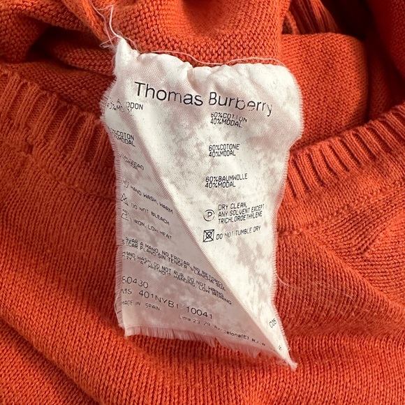Burberry Vintage Orange Thomas Burberry Sweater - Picture 5 of 5